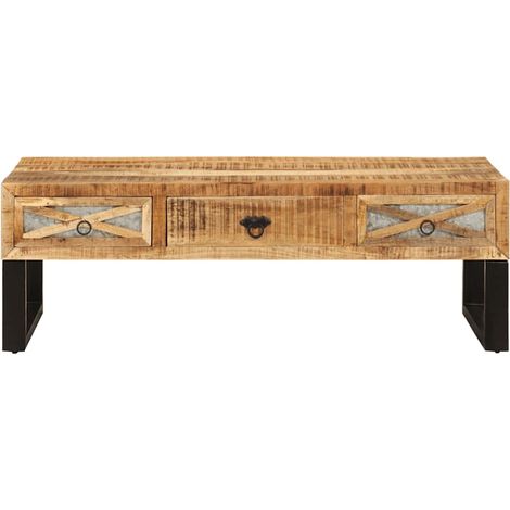 Maison Exclusive - Tavolino da Salotto 110x50x38 cm in Legno Massello di Mango (1/5)