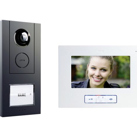 m-e modern-electronics VISTUS VD ALU-6710 A Video-Türsprechanlage Kabelgebunden Anthrazit (1/2)