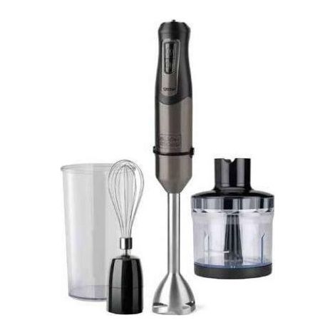 Black+decker BXHBA1200E Frullatore ad Immersione 1200W 20 Velocita' Turbo 4 Lame Inox Tritatutto 350ml Bicchiere 500ml Frusta BPA Free colore Nero