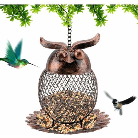 Bird Feeder, Vintage Metal Mesh Bird Feeder, Outdoor Lantern Bird Feeder, Hanging Birdhouse Feeder, Suitable for Home Yard, Garden (1/5)