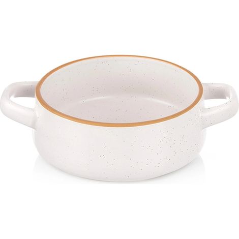 Ciotola per zuppa in ceramica con manici, 800 ml, lavabile in lavastoviglie