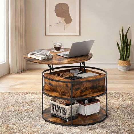 Table basse en panneau de particules acier 80 x 80 x 61,5 cm (1/5)
