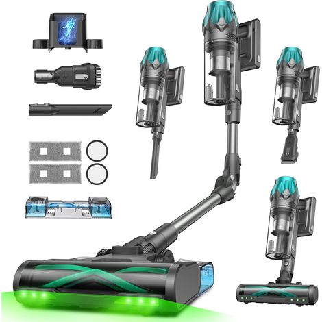 Aspirateur Balai sans Fil 65kPa, 2 en 1 Laveur, 600W/60Min (1/5)