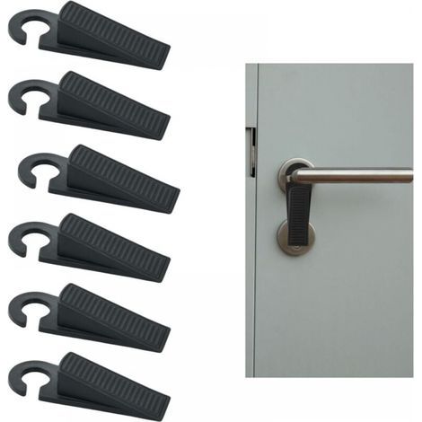 (6pcs)Non-Slip Soft Rubber Door Stopper Non-Slip Floor Door Block Floor Door Wedge for All Types of Floors and Doors, Such as Carpets, Tiles (1/5)