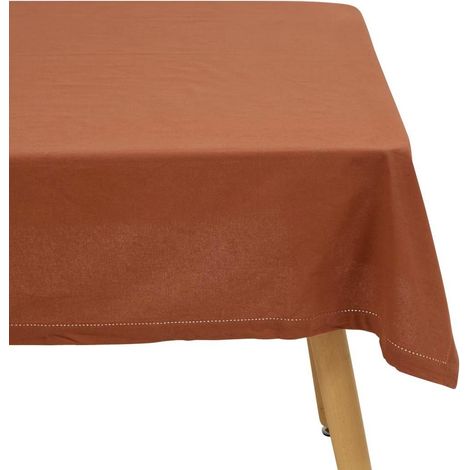 Nappe Rectangulaire "Chambray" 140x240cm Terracotta