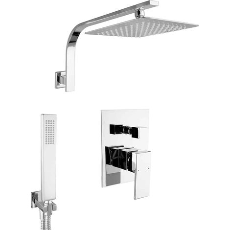 Ensemble de douche à encastrer PaulGurkes 20 cm en laiton (1/5)