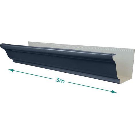 Gouttière corniche G300 aluminium gris anthracite - RAL7016 - ALUHOME