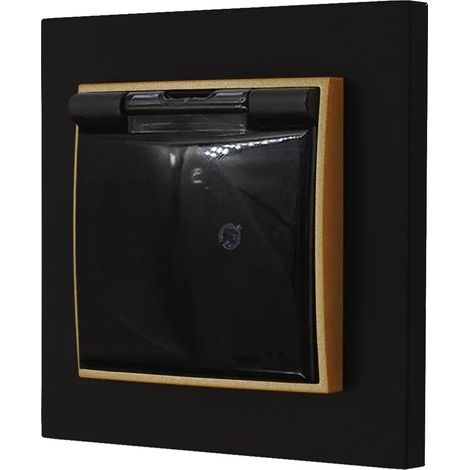 Nido eremita con struttura, mini nano, nero opaco/oro (1/4)