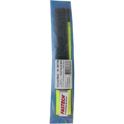Fastechr Cinta de Velcro cinta amarilla fluorescente 25 mm x 380 mm