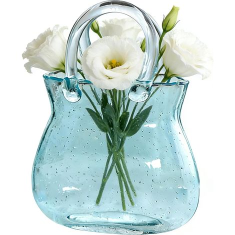 shaped vase Clear purse style decorative bowl for flowers