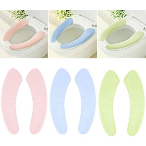 Protège-Siège De Toilette - Velours Cristal Imperméable - Universel 11 X 38 Cm - Réutilisable Et Lavable - 3 Pièces (1/5)