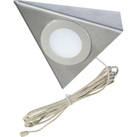 Hera Aro Mueble Triangular Ul 2-Led F 24V 3,0W Acero Inox Neutra (1/4)