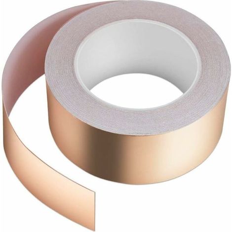 Ruban en cuivre 20m 80mm, ruban de blindage en feuille de cuivre de haute qualité, artisanat, papier anti - brouillage, entretien électrique, papier de circuit (épaisseur 0,06mm) (1/2)