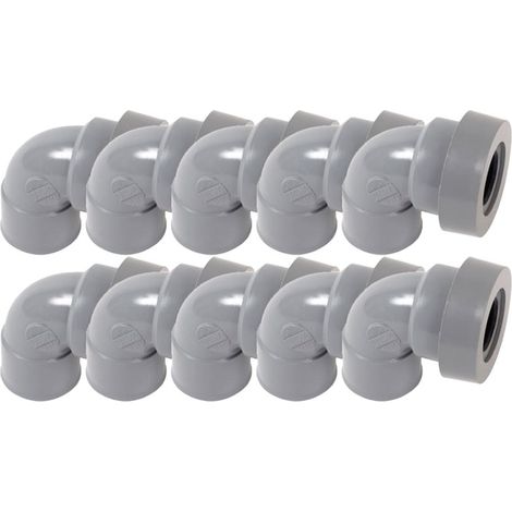 10 coudes PVC évacuation Ø32 Femelle Femelle 87°30 - Nicoll (1/4)