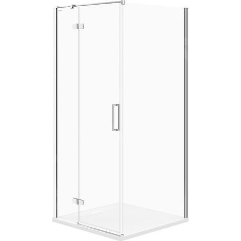 Cersanit Jota - Cabine de douche 90x90 cm, gauche, chrome/verre clair S160-001 (1/5)