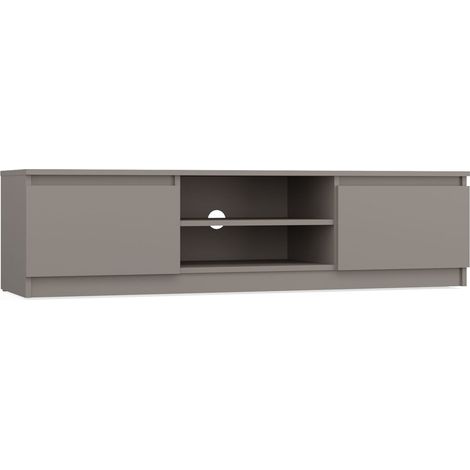 TIVOLI - Mobile TV in stile moderno - 140x40x36cm - 2 nicchie + 2 ante - Porta TV/attrezzature audio (1/4)