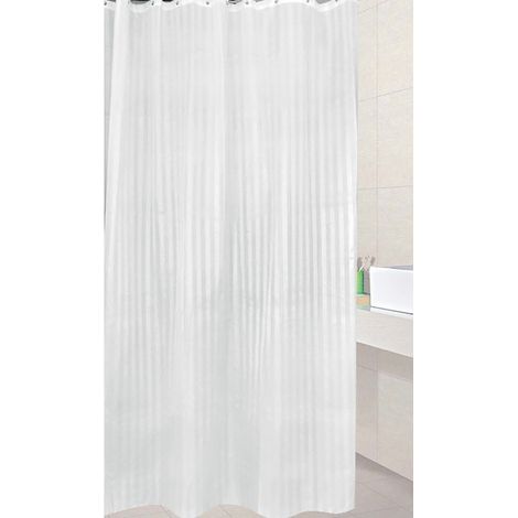 Rideau de douche 180x200cm, PE, blanc