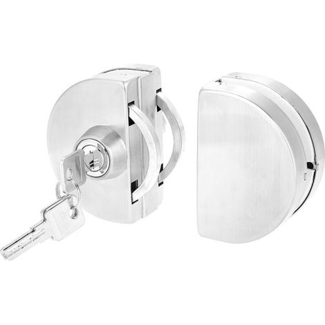 Serrure de porte en verre d'acier inoxydable 1012mm avec des clés ouvrent/ferment l'utilisation de salle de bains d'htel à la maison (1/5)