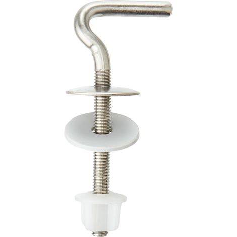 Cornat TEC364898 Cerniera sedile WC con fissaggio, in ottone, per Pagette Exclusiv, 1 pezzo, cromato (1/3)