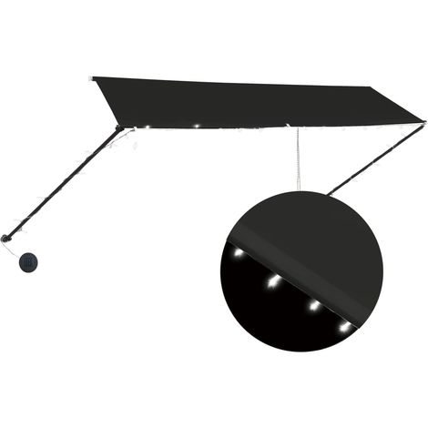 Maison Exclusive - Auvent rétractable avec LED 350x150 cm Anthracite