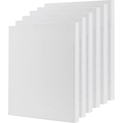 Trintion 6er-Set vorgespannte Leinwände 30×40 cm (A3) Profi Baumwoll-Leinwand, doppelt grundiert, Keilrahmen, ready-to-paint für Öl & Acryl, Künstler-Leinwand, Pre-Stretched Canvas