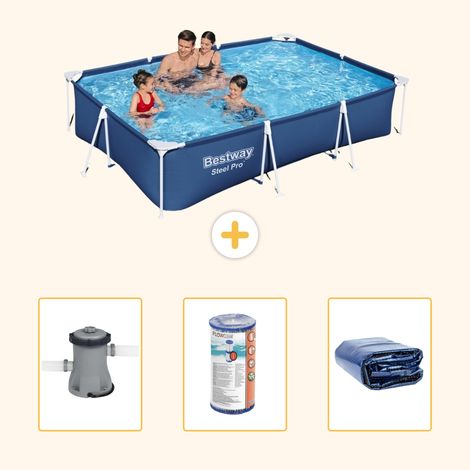 Bestway Bestway Steel Pro Rectangulaire - 300x201x66 cm - 4-pièces  S22301