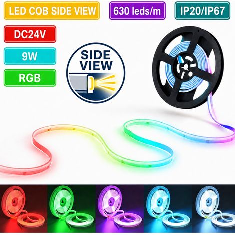 Striscia LED COB RGB Side View con Emissione Laterale 24V 5 Metri IP20 (1/5)