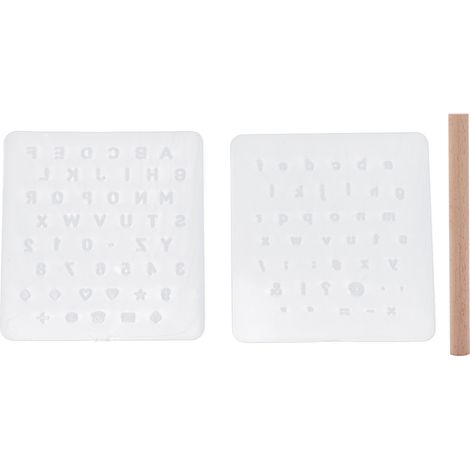 Jeu de poinçons alphabet mobile numérique pour cuir DIY, outil d'impression de lettres en cuir (1/5)