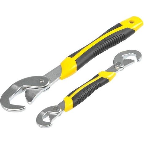 2Pcs Clés Mixtes Universelles Clé à Molette Jeu d'outils Multifonctions Jeu de Déverrouillage Automatique Réglable 6-32mm (1/5)