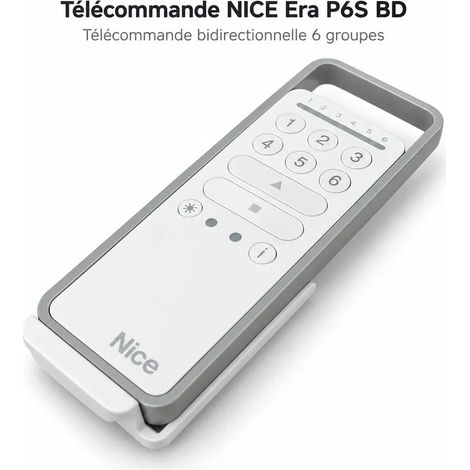 Télécommande pour volets roulants 6 groupes NICE Era P6S BD