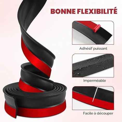 Joint porte garage de seuil bande d'étanchéité avec clous Caoutchouc mousse (1/2)