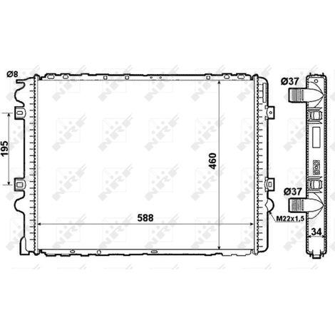 Radiateur, refroidissement du moteur NRF 509710 RENAULT 5001849740 5001849741