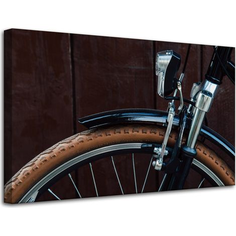 Lienzo con estampado de bicicleta vintage de 80x50 cm.