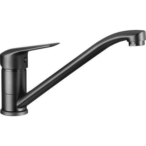 Miscelatore cucina con bocca lunga in ottone finitura nera - Karto