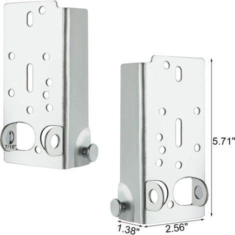 1 paire de supports inférieurs de porte de garage pour roulettes de 7/16 po, supports de remplacement robustes en acier galvanisé pour portes de garage résidentielles