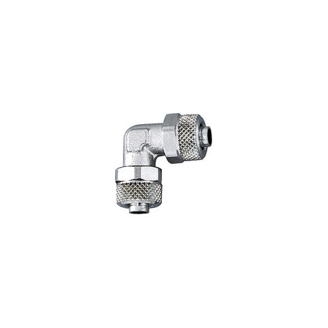 Riegler Winkelverbinder, für Schlauch 6/4 mm, SW 9, Messing vernickelt (1/2)