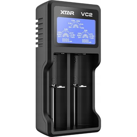 Chargeur Xtar VC2 à 2 canaux pour batteries rechargeables (1/5)