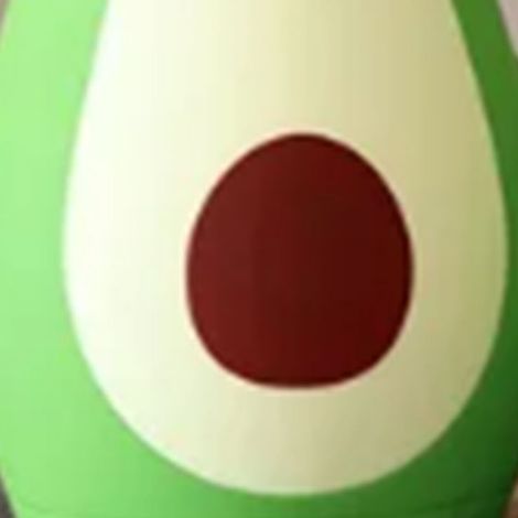 Gourde en verre à double paroi en forme d'avocat, portable et mignonne, un cadeau pour étudiant avec bandoulière. (1/5)