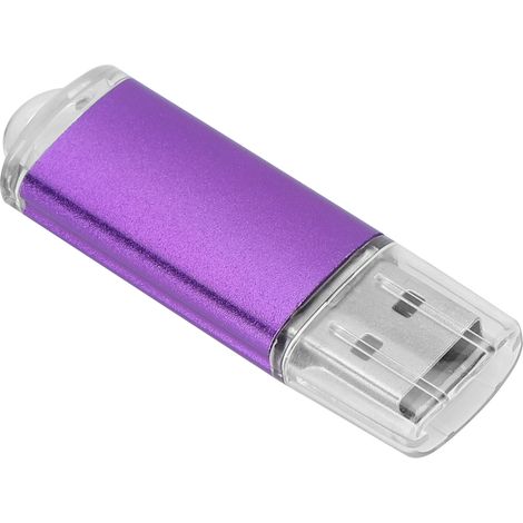 Clé USB 1 Go Violette avec Coque Transparente - Mémoire Flash pour Ordinateur et Tablette