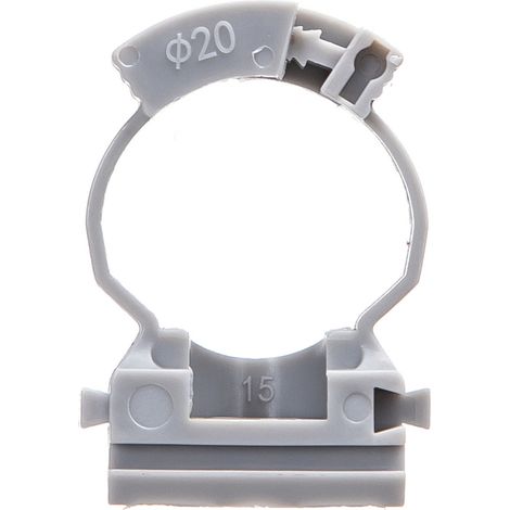 Clips fissatubo a collare per Tubo 20mm grigio 10pz Aigostar (1/5)