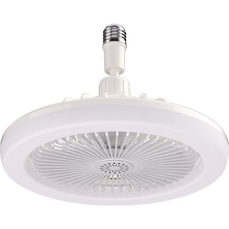 Ventilateur Plafond LED - 30 W - 3 Vitesses - 3 Températures De Lumière - Réglage D’intensité - Télécommande - Minuterie 1/2/4 H - Pour Chambre Petite Surface Bureau (1/5)