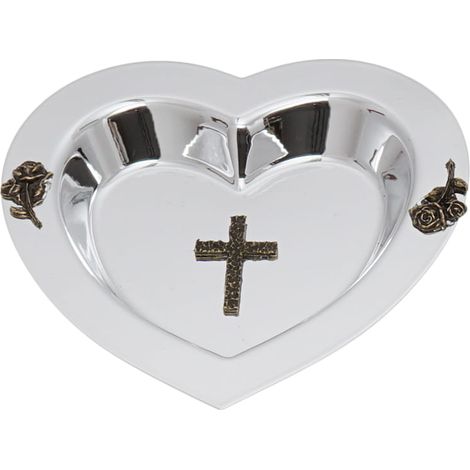 Vaso per l'acqua santa - cuore d'argento (1/2)