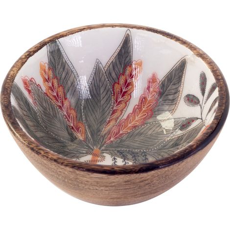 Signes Grimalt Small Leaf Bowl Boxen und Tabletts – ovale weiße Schüssel 7 x 15 x 15 cm