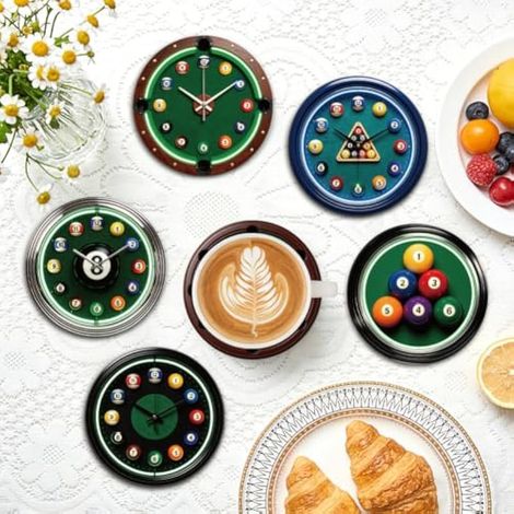 Ensemble de 9 sous-verres en bois pour table basse de billard (1/5)