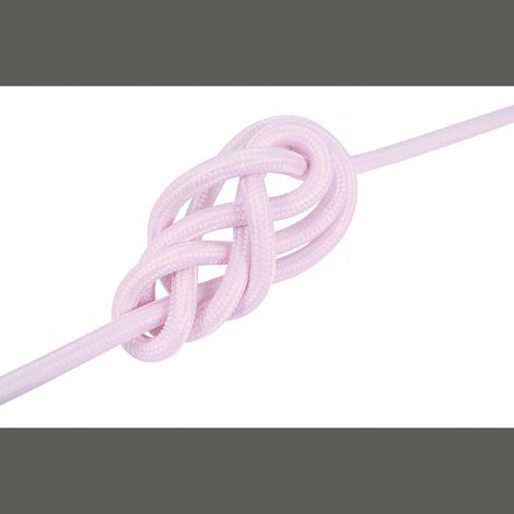 Câble électrique tissu rose, long. 3m, diam. 6.2mm - Tibelec (1/5)