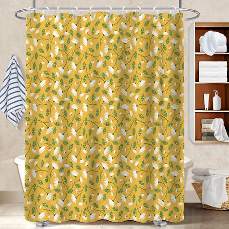 Rideau de douche 180x180 naturel rideau imperméable pour créer une ambiance spa (1/5)