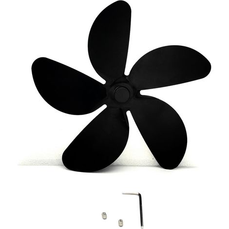 Pales De Ventilateur Robustes, Pales De Ventilateur De Poêle Universelles De Rechange en Alliage D'aluminium pour Ventilateur De Cheminée à Chaleur (1/5)