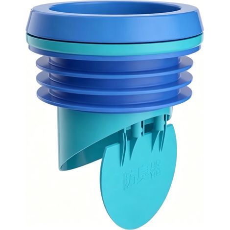 Anneau de cire de bride de toilette, empêche le reflux, joint épais, diamètre intérieur de 110mm, Type à ressort bleu (bleu) (1/5)