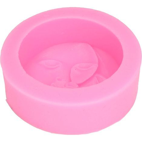 Silikonform für handgemachte Seife – Runde Mondgesichtsform für Schokolade und Fondant (1/5)
