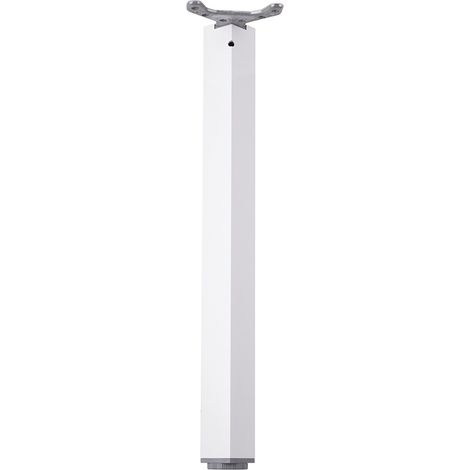 Tischbein TA001 710/60x60mm glänzend weiß - verstellbar SANS MARQUE